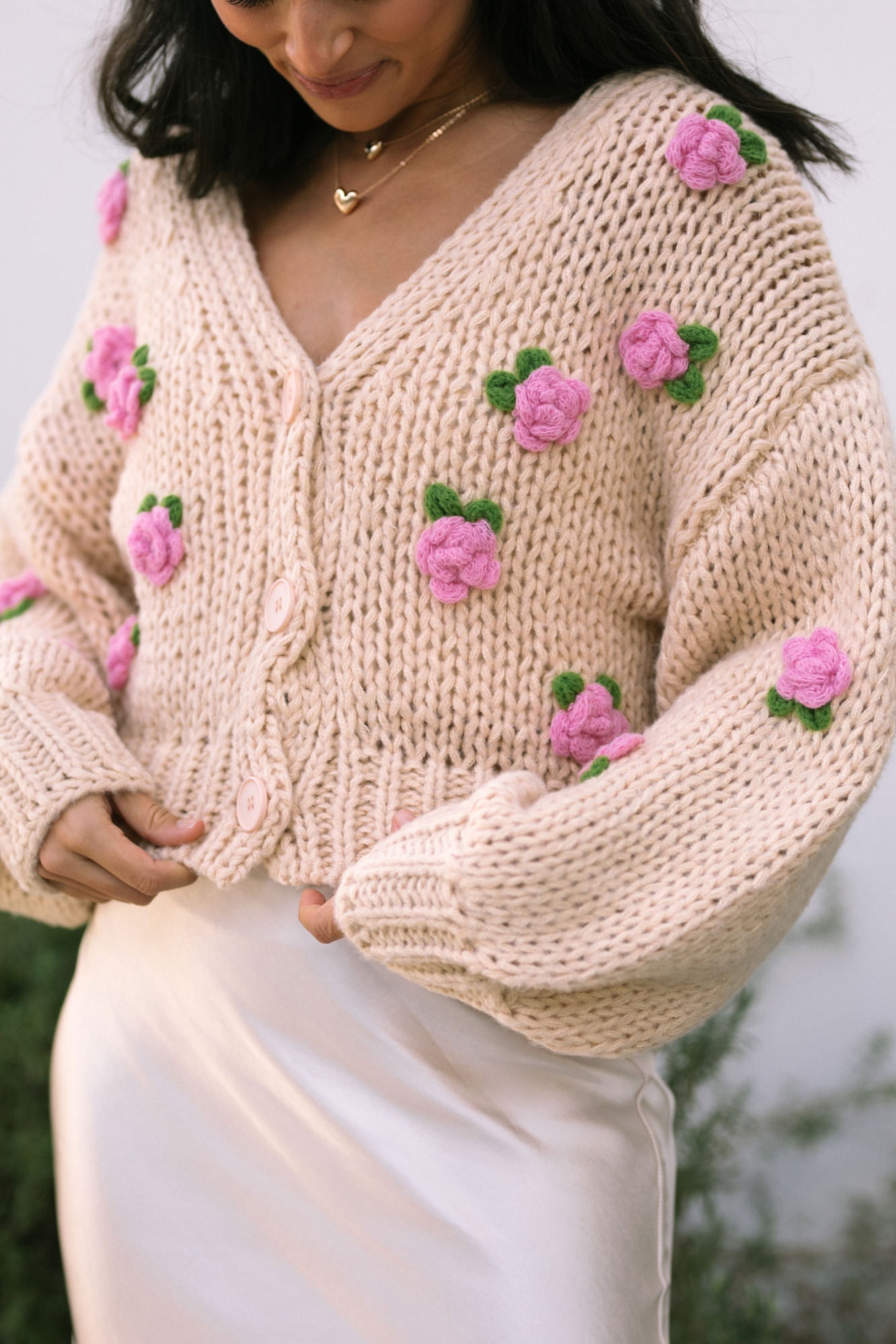 Floral Knit Cardigan