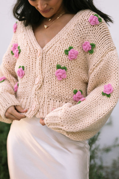 Floral Knit Cardigan