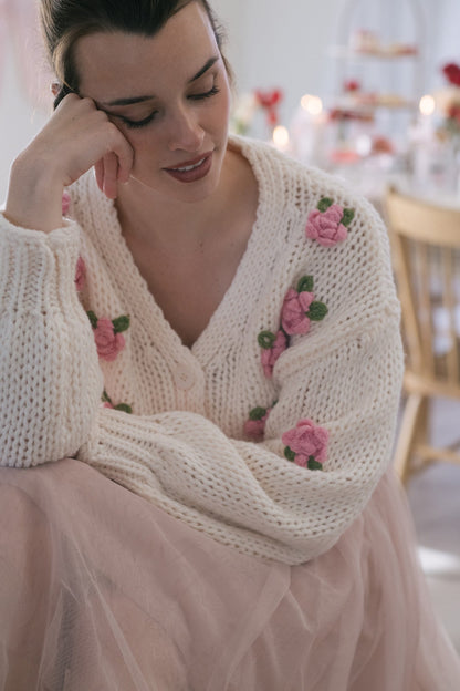 Floral Knit Cardigan