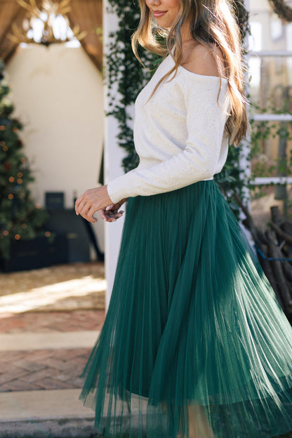 Jewel Sequin Knit Sweater
