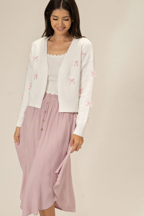 Bow Knit Cardigan