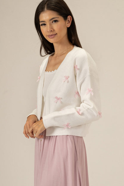 Bow Knit Cardigan