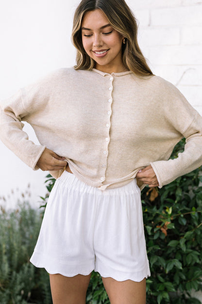 Buttoned Knit Cardigan