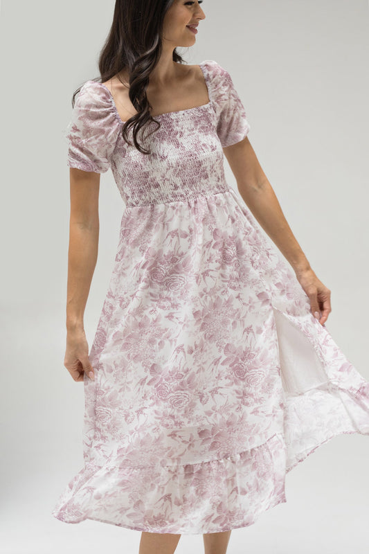 Smocked Midi Dress