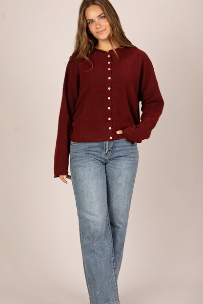 Buttoned Knit Cardigan