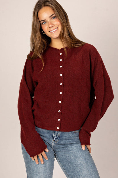 Buttoned Knit Cardigan