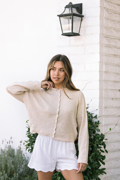 Buttoned Knit Cardigan