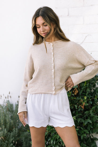 Buttoned Knit Cardigan