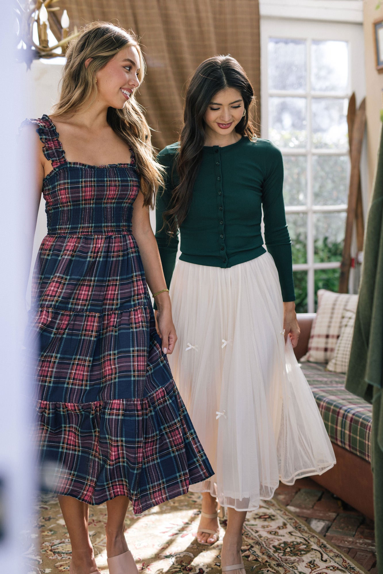 Smocked Plaid Dress