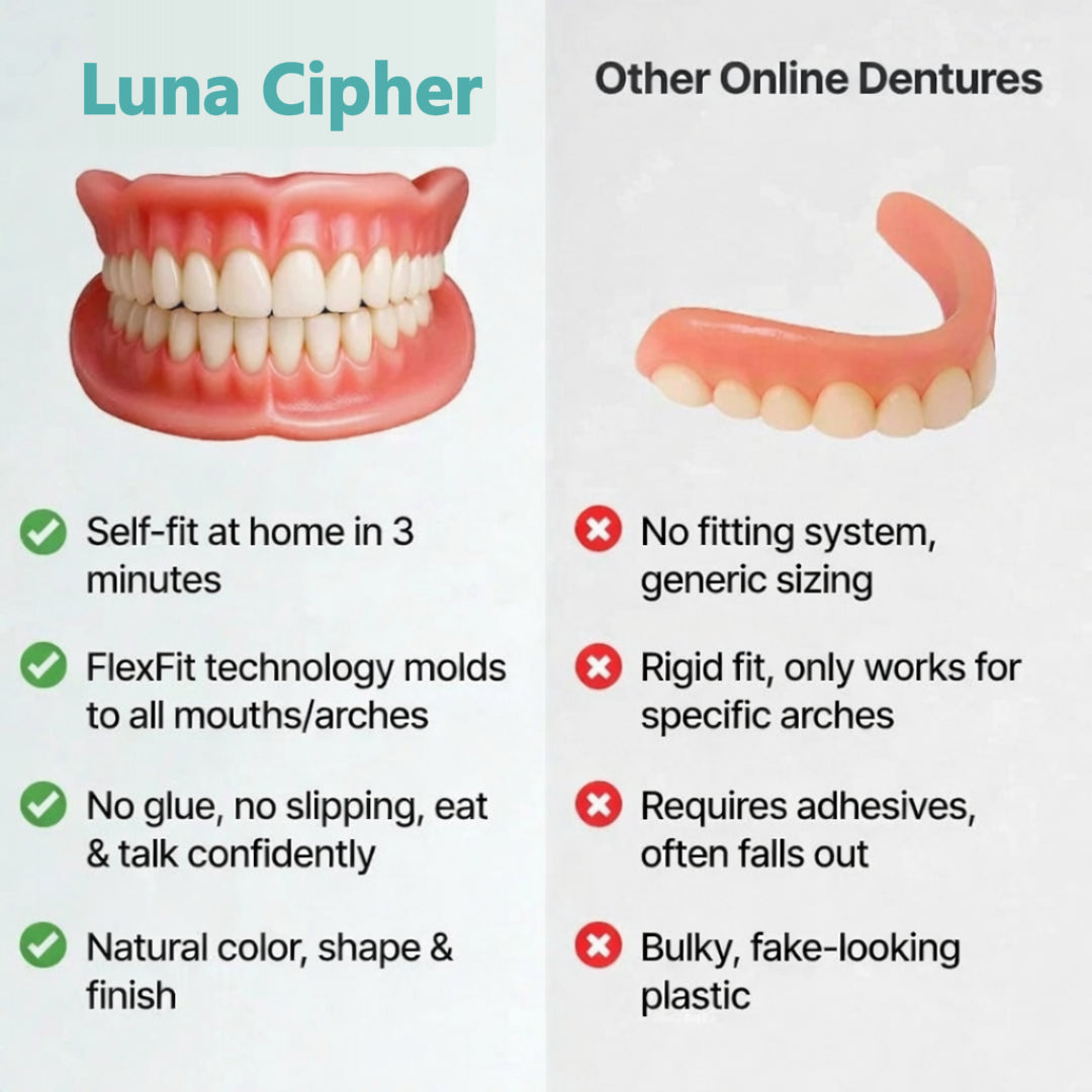 🔥Final 4 Hours: 50%OFF👑2026 Eaily Hot Sale Ends Today Luna Cipher Custom Custom-Fit Full Functional DenturesMake you more confident – Made in the USA & FDA-Certified