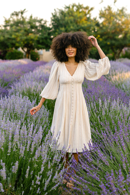 Buttoned Midi Dress