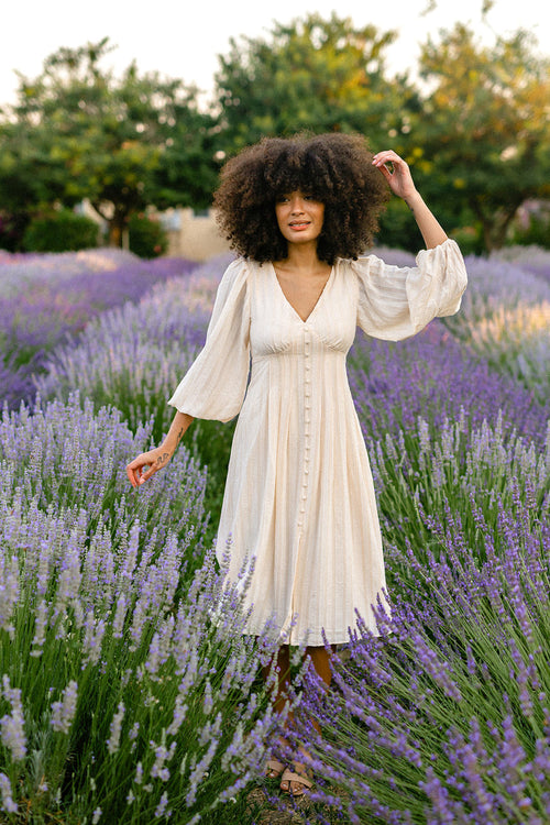 Buttoned Midi Dress