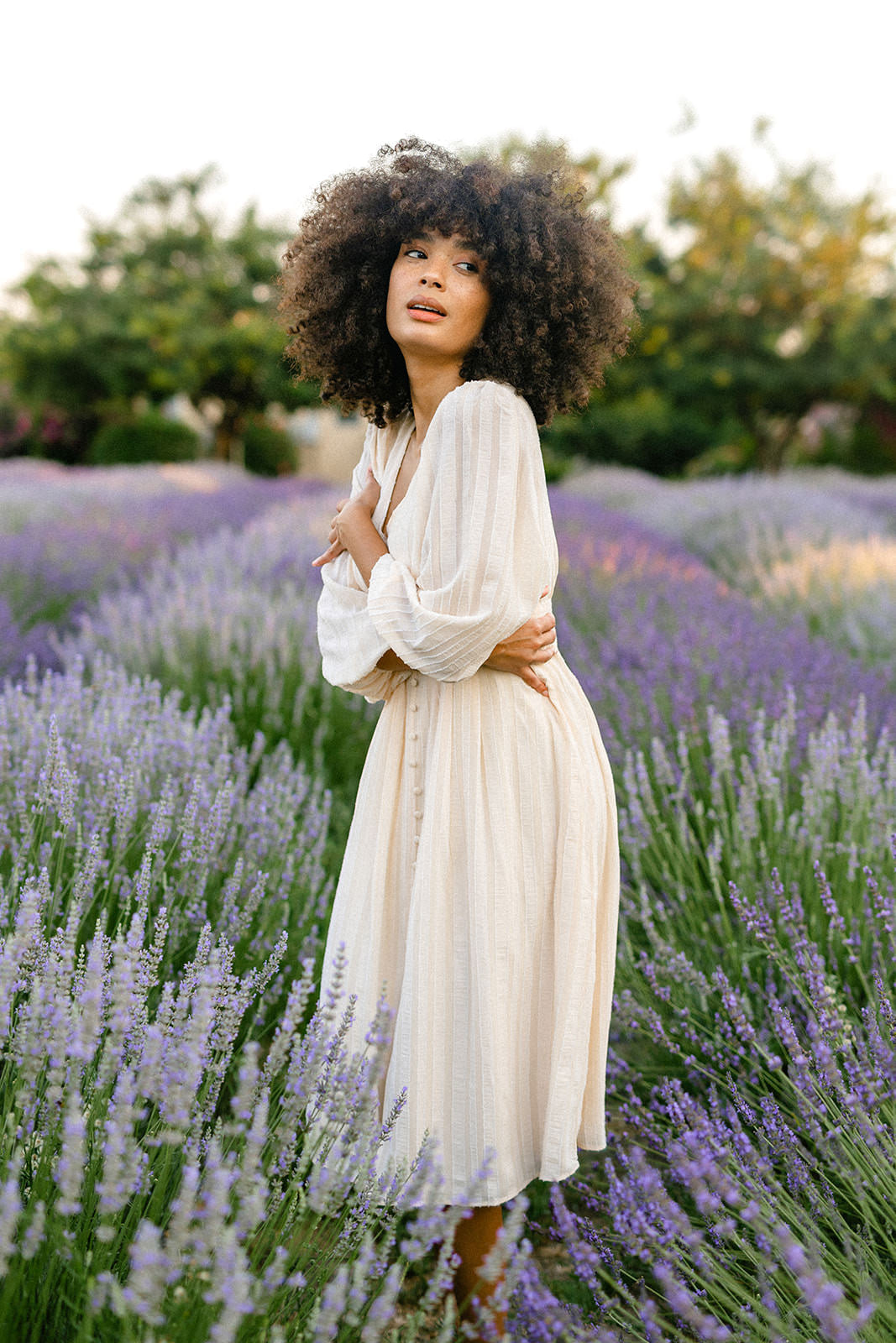 Buttoned Midi Dress