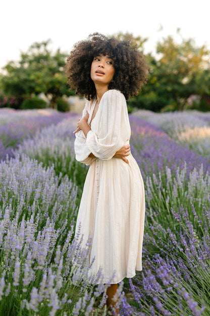 Buttoned Midi Dress