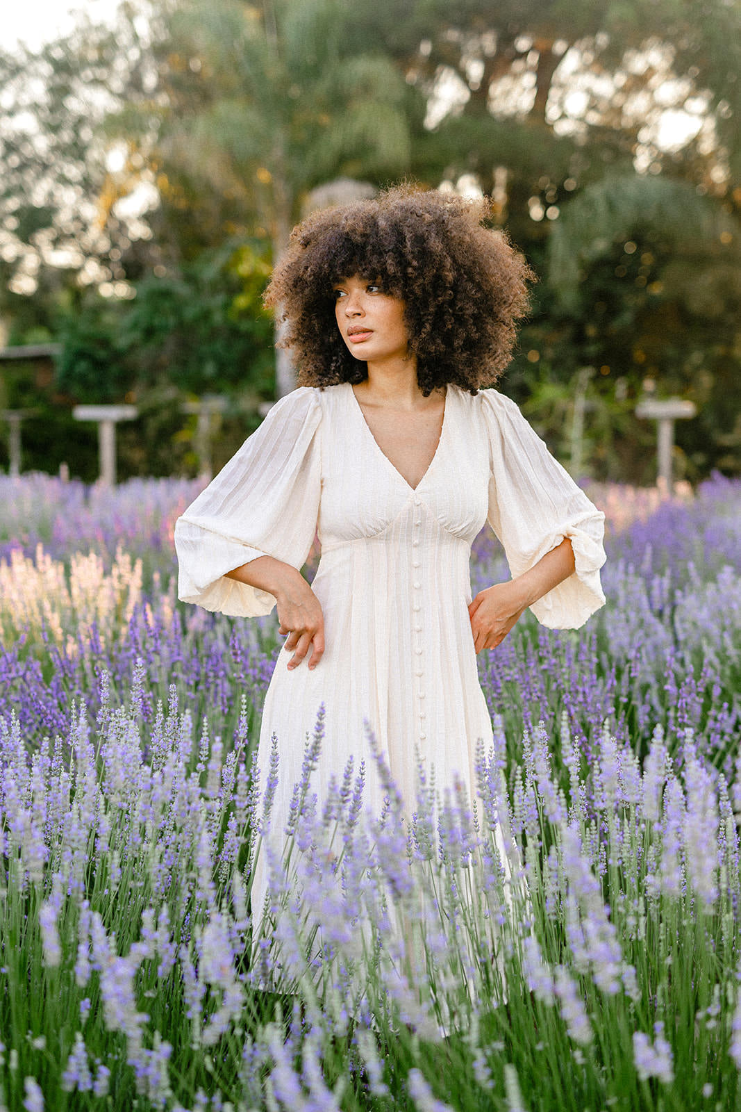 Buttoned Midi Dress