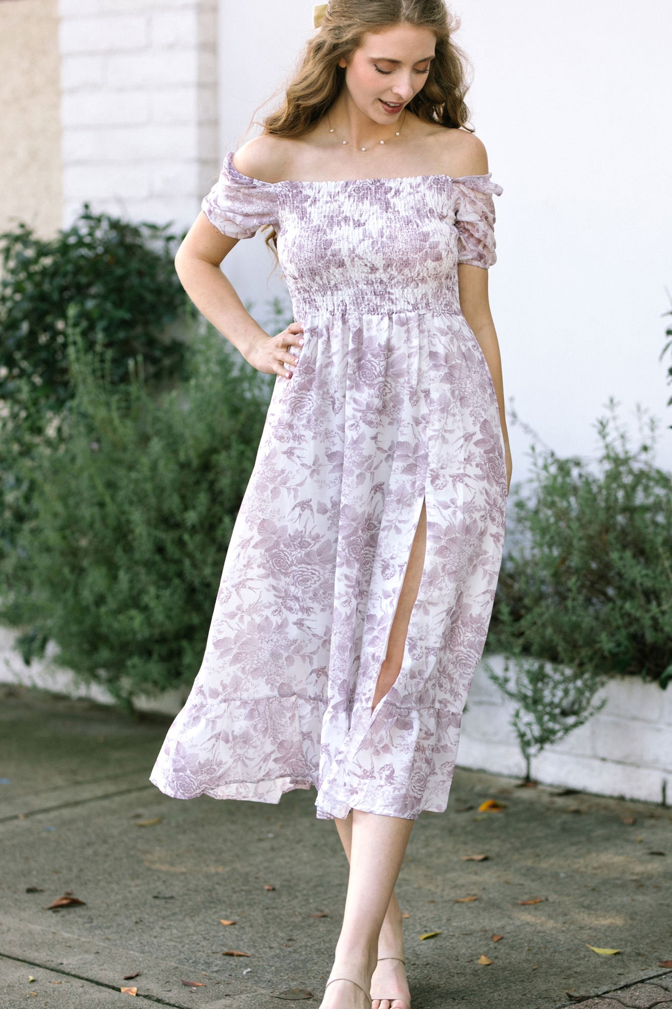 Smocked Midi Dress