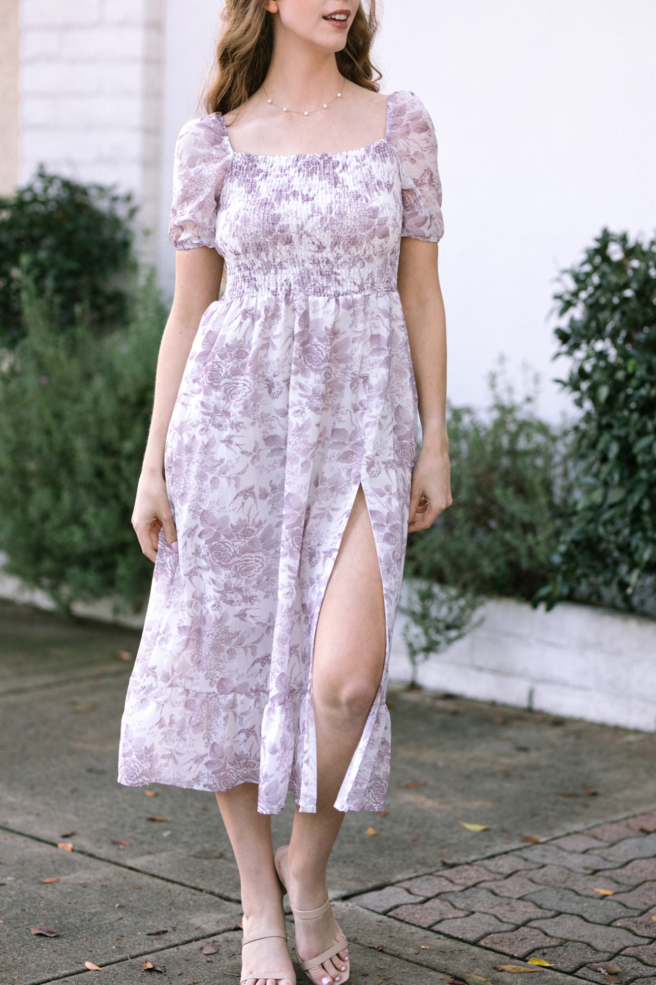 Smocked Midi Dress