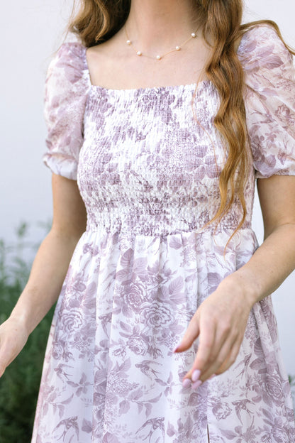 Smocked Midi Dress