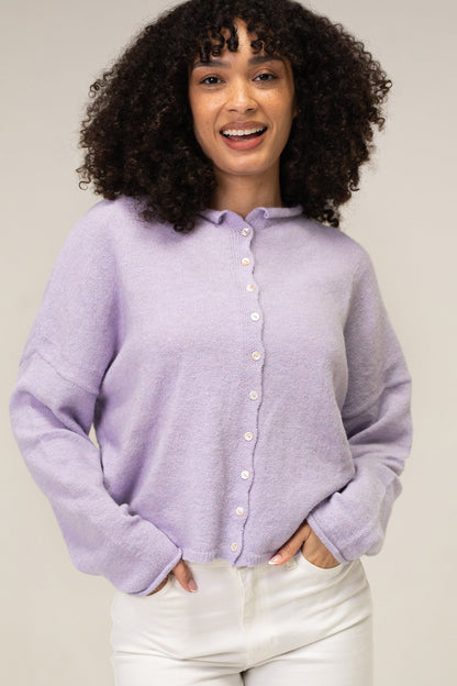Buttoned Knit Cardigan