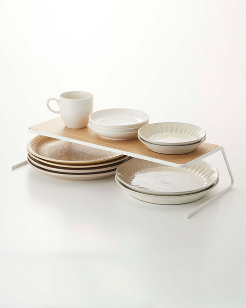 Dish Riser - Large - Steel + Wood
